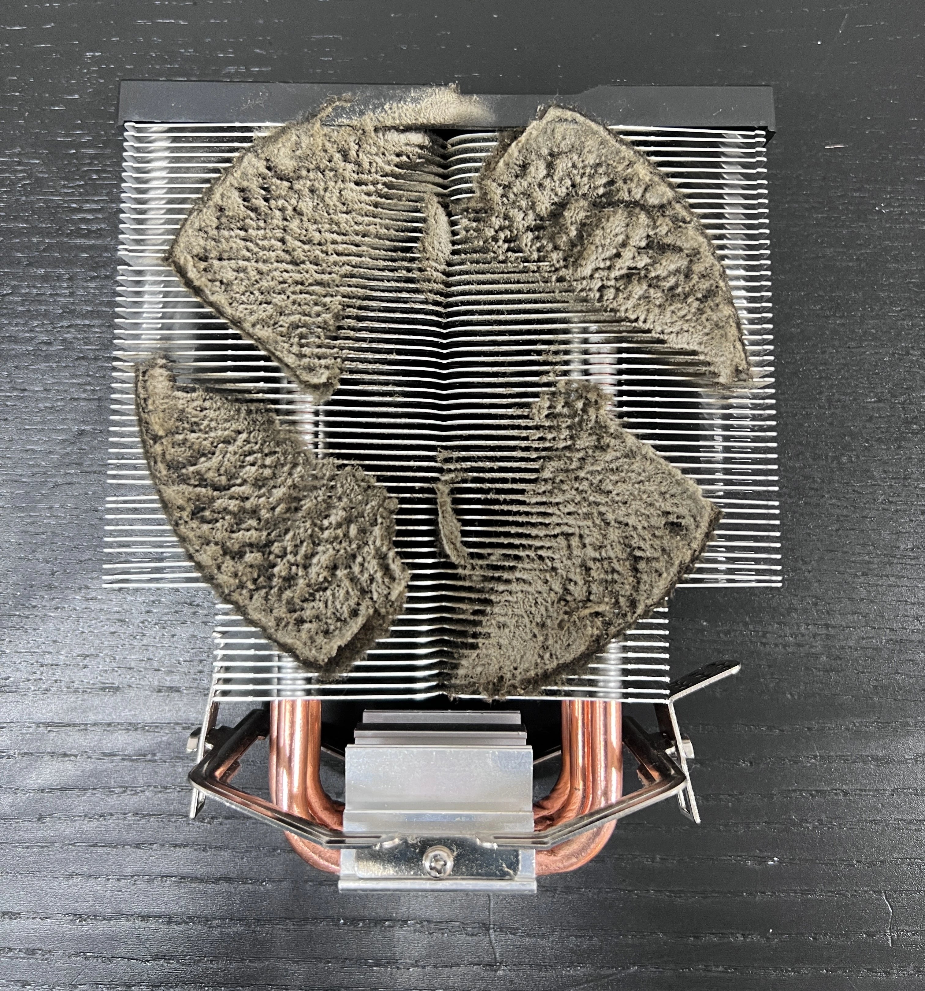 Image of a dirty CPU cooler